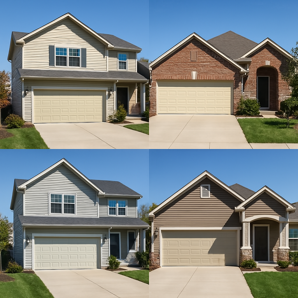Residential garage door repair technician at work